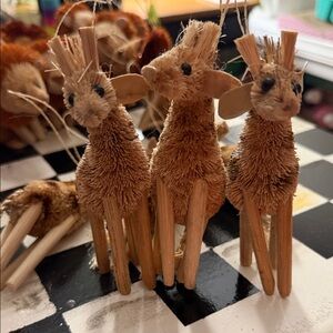 Handcrafted Brown Straw ornaments